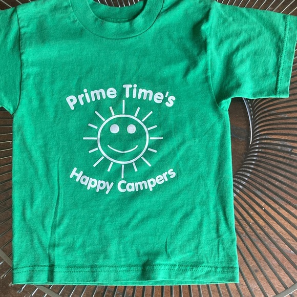 Vintage 90s green Camp tee size youth 6-8 - Picture 7 of 7